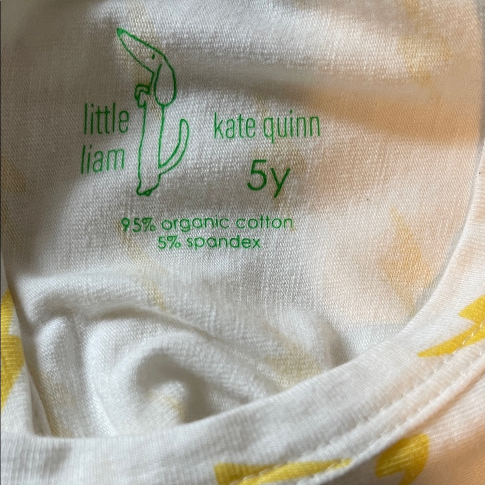 Kate Quinn White T-Shirt with Yellow Lightning Bolts - Picture 6 of 6